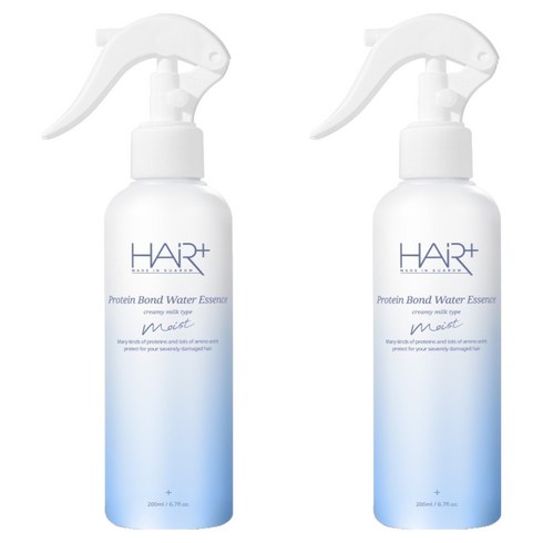 헤어플러스 단백질 본드 모이스트 수분 워터 헤어 에센스, 200ml, 2개