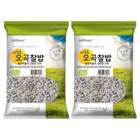 대구농산 황금비율의 간편한 조리 국내산 오곡찰밥, 2kg, 2개