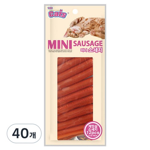 더캣츠 고양이 미니 소세지 12p, 게맛살, 108g, 40개