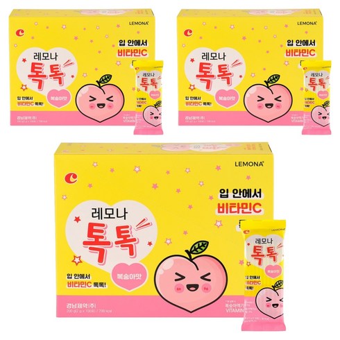 레모나 톡톡 비타민C 100포, 200g, 3개