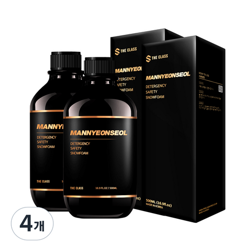 더클래스 만년설 자동차 스노우폼 카샴푸, 500ml, 4개