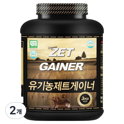 제트리션 유기농 제트게이너 프로틴파우더 초코, 2개, 3kg