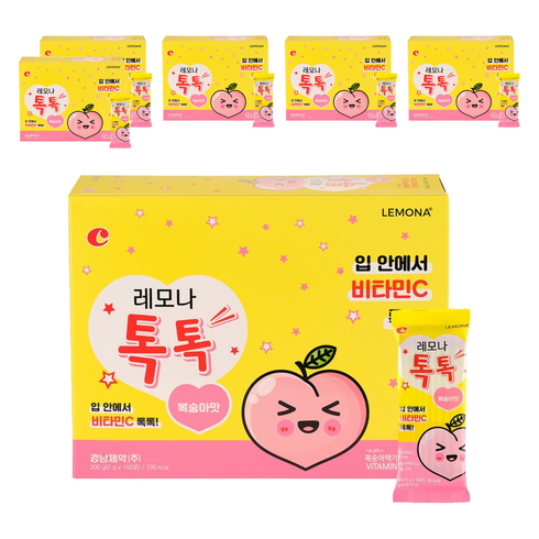 레모나 톡톡 비타민C 100포, 200g, 6개