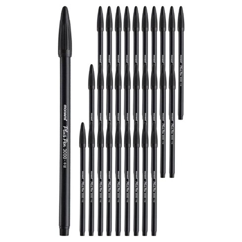 모나미 플러스펜 3000 DZ 0.4mm 12p, 흑색, 4개