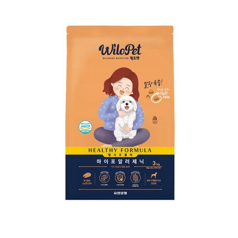 윌로펫 전연령용 강아지 헬시포뮬러 하이포알러제닉 기능성 소프트사료, 연어, 3kg, 1개