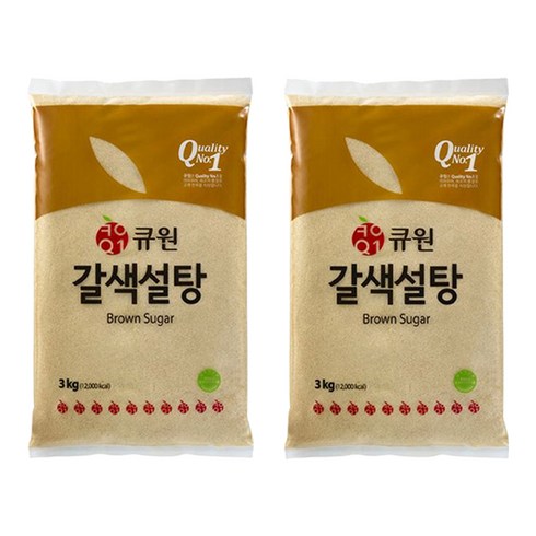 큐원 갈색설탕, 3kg, 2개