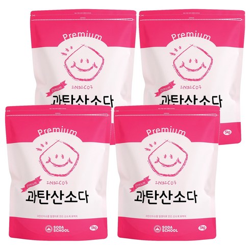 소다스쿨 프리미엄 과탄산소다, 5kg, 4개