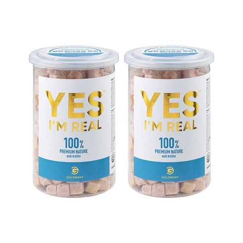 골드로니 반려동물 예스아임리얼 수제 건조간식, 닭가슴살트릿 맛, 90g, 2개