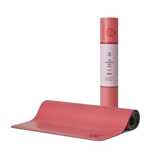 가네샤요가프랍스 요가 매트 플랫 4mm, Flamingo, 1개
