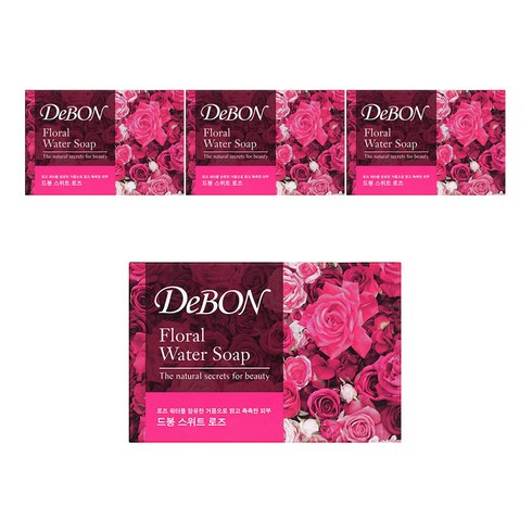 드봉 목욕 비누 스위트 로즈, 100g, 4개입