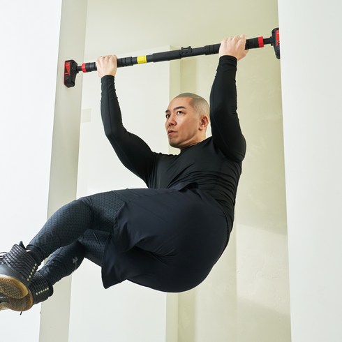 숀리 문틀 철봉 가정용 턱걸이 운동 기구, 블랙