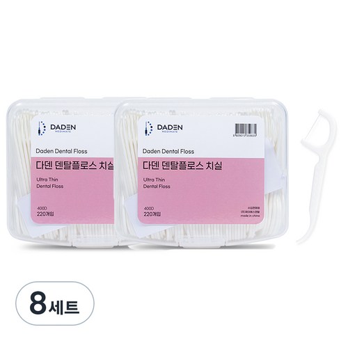 다덴 400D 덴탈플로스 Y형 치실, 75mm, 220개입, 8세트