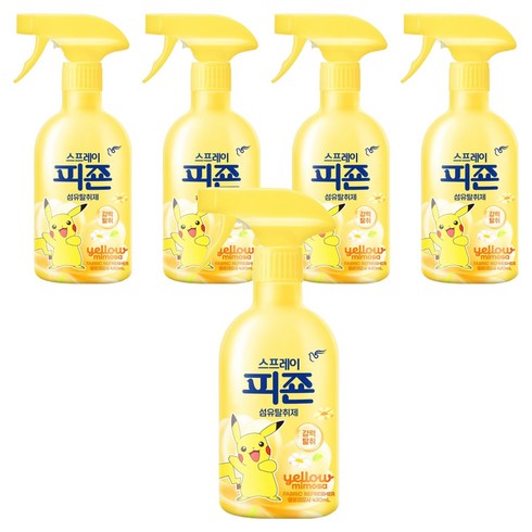 피죤 스프레이 오리지널 강력탈취 옐로미모사, 430ml, 5개