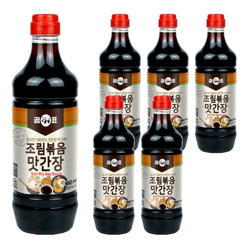 Gompyo 조림볶음 맛간장, 6개, 860ml