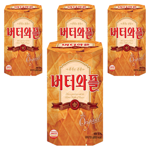 크라운 버터와플, 540g, 4개