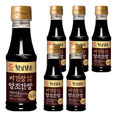 햇살담은 씨간장 숙성 양조간장 골드, 200ml, 6개