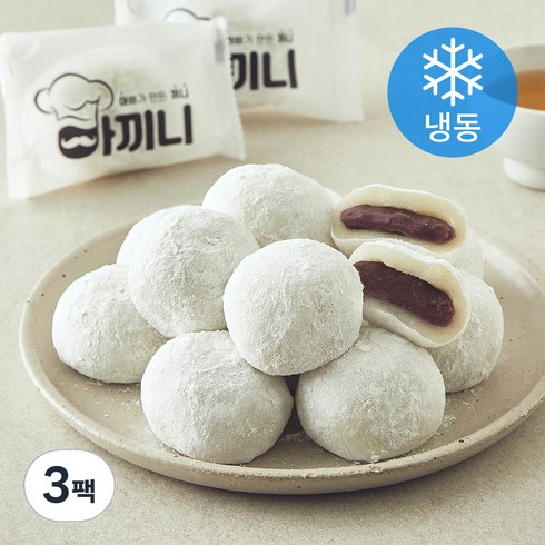 아끼니 찹쌀떡 (냉동), 50g, 16개입, 3개