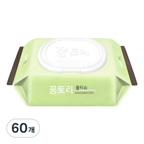 꿈토리 뉴 가득찬 챔프 엠보싱 유아물티슈 캡형, 55g, 100매, 60개