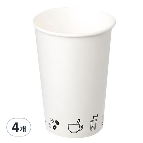 더빈썸 드로잉 종이컵 380ml, 100개입, 4개