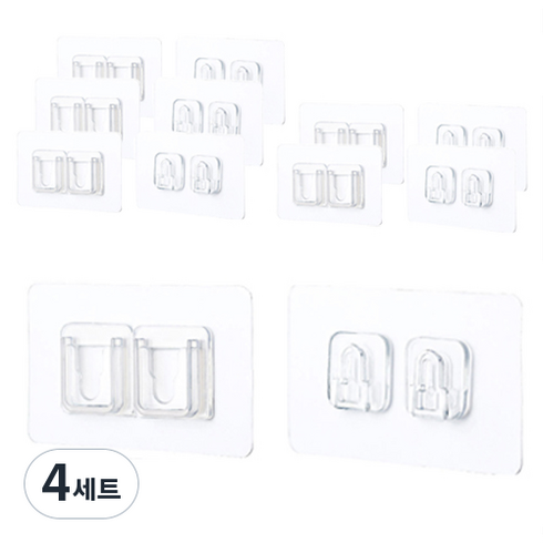 리젠스 양면 접착 홀더 6 x 6p + 10 x 6p 2종 세트, 4세트