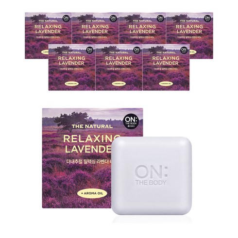 온더바디 내추럴 라벤더 목욕 비누, 90g, 8개