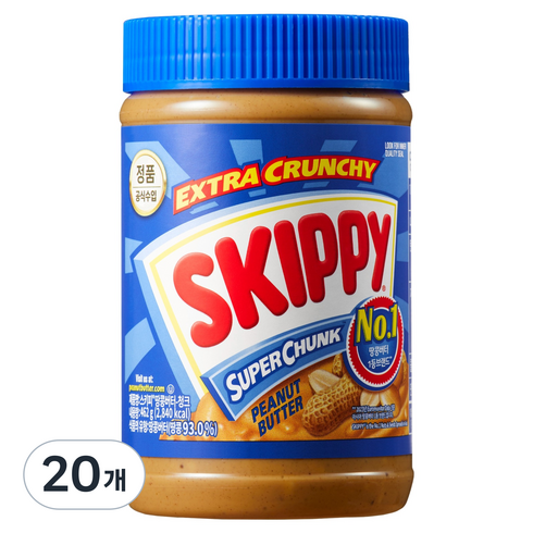 스키피 수퍼청크 땅콩버터, 462g, 20개