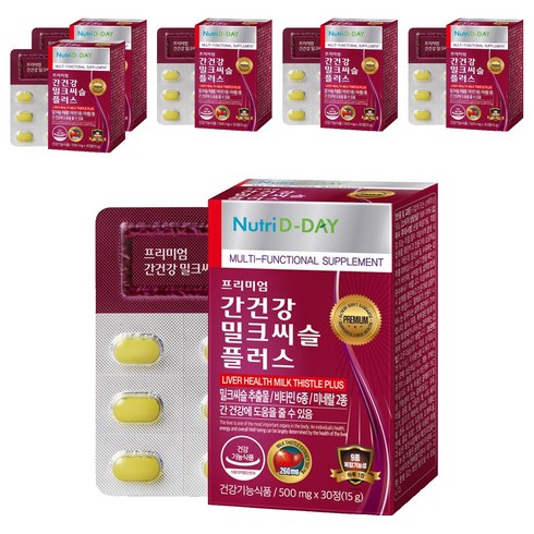 뉴트리디데이 간건강 밀크씨슬 플러스, 30정, 6개