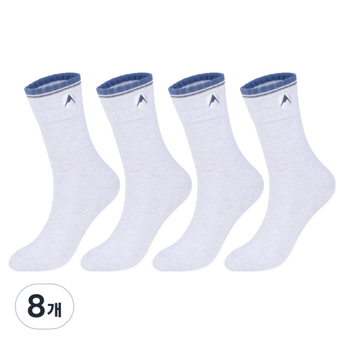네파 여성용 탑라인C 자수로고 쿠션 장목 등산양말, 아이보리, 8개