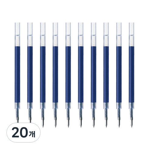 제브라 젤잉크펜 리필심 JF 0.38mm, 블루, 20개