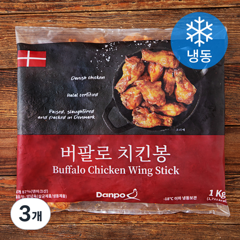 덴포 버팔로 치킨봉 (냉동), 1kg, 3개