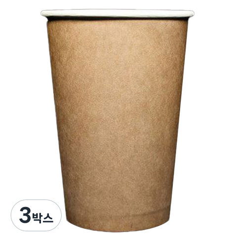 크라프트 테이크아웃 종이컵 300ml, 3박스
