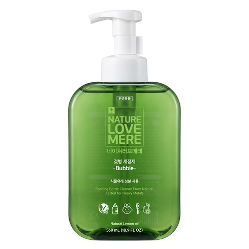 네이쳐러브메레 젖병 세정제 거품형 레몬향, 560ml, 1개