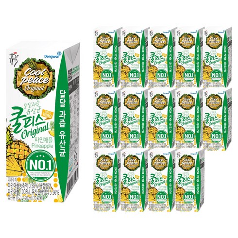 소와나무 동원 쿨피스 파인애플, 190ml, 15개
