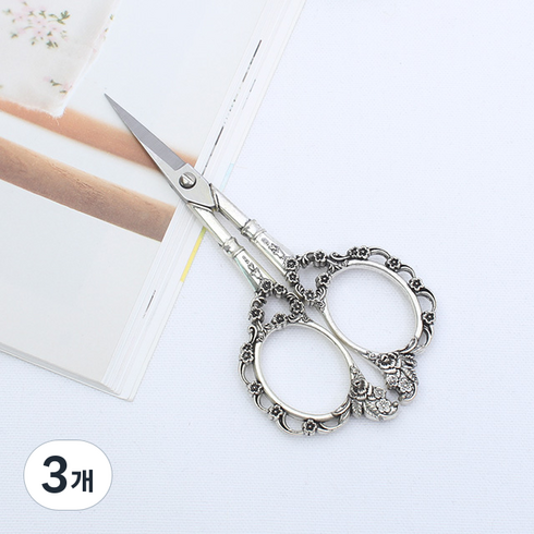 엔틱퀼트 쪽가위 11.5cm, 실버, 3개