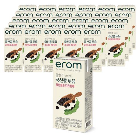 이롬 황성주 박사의 국산콩 두유 검은콩과 검은참깨, 190ml, 32개