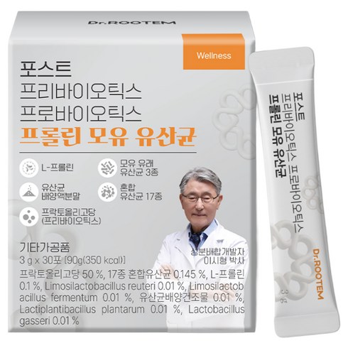 닥터루템 포스트 프리바이오틱스 프로바이오틱스 프롤린 모유 유산균, 90g, 1개