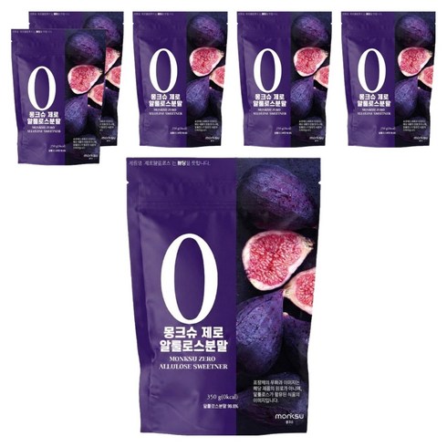 몽크슈 제로 알룰로스 분말, 350g, 6개
