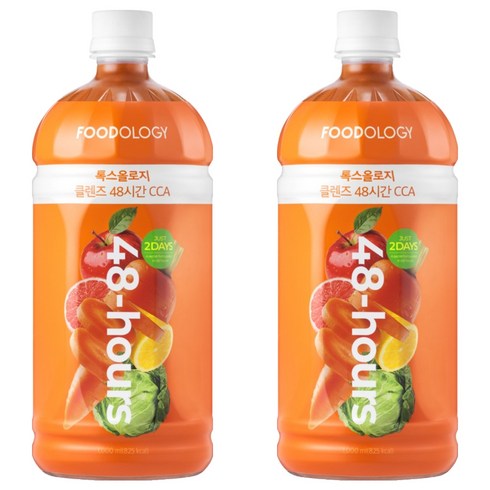 푸드올로지 톡스올로지 48시간 CCA 클렌즈주스, 1L, 2개
