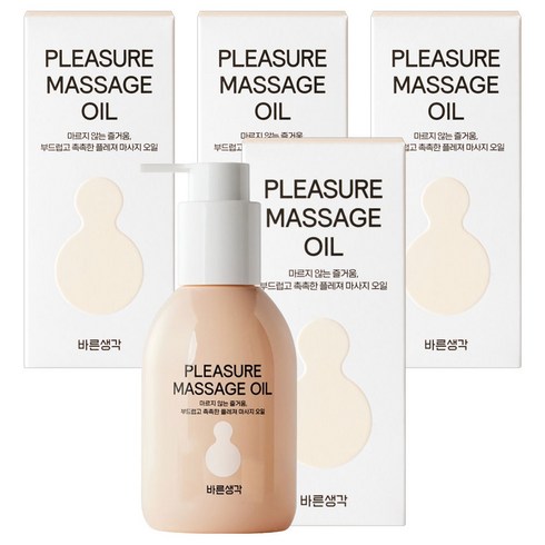 바른생각 플레져 마사지오일 누드바닐라향, 150ml, 4개