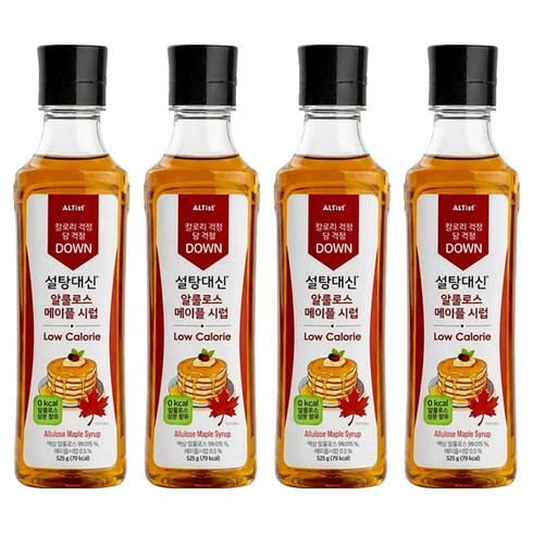 설탕대신 알룰로스 메이플 시럽, 525g, 4개