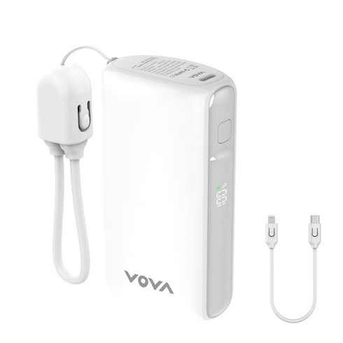 보바 그립 미니 고속충전 보조배터리 10000mAh, VA-115, 화이트