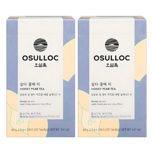 오설록 삼다 꿀배 티, 1.5g, 20개입, 2개