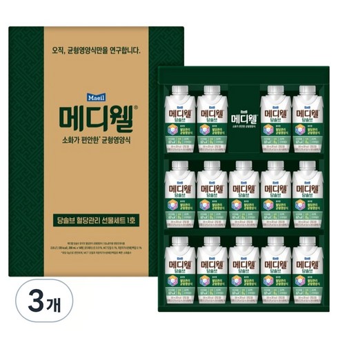 메디웰 혈당관리 선물 1호, 2.8L, 3개