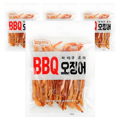 리프레쉬 바베큐 오징어, 300g, 4개
