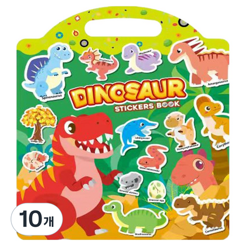 맘스아이 젤리 스티커북, DINOSAUR, 10개