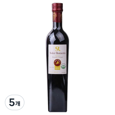 솔레르로메로 유기농 발삼식초, 500ml, 5개