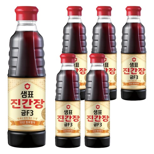 샘표 진간장 금F3, 500ml, 6개