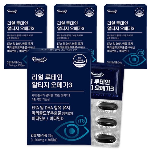 퍼니트 리얼 루테인 알티지 오메가3, 4개, 36g