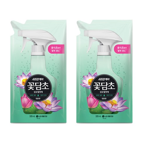 샤프란꽃담초 섬유탈취제 연꽃향 리필, 320ml, 2개