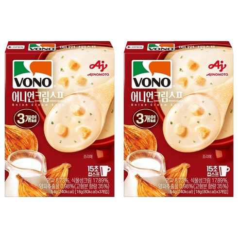 보노 어니언 크림 스프 3p, 54g, 2개